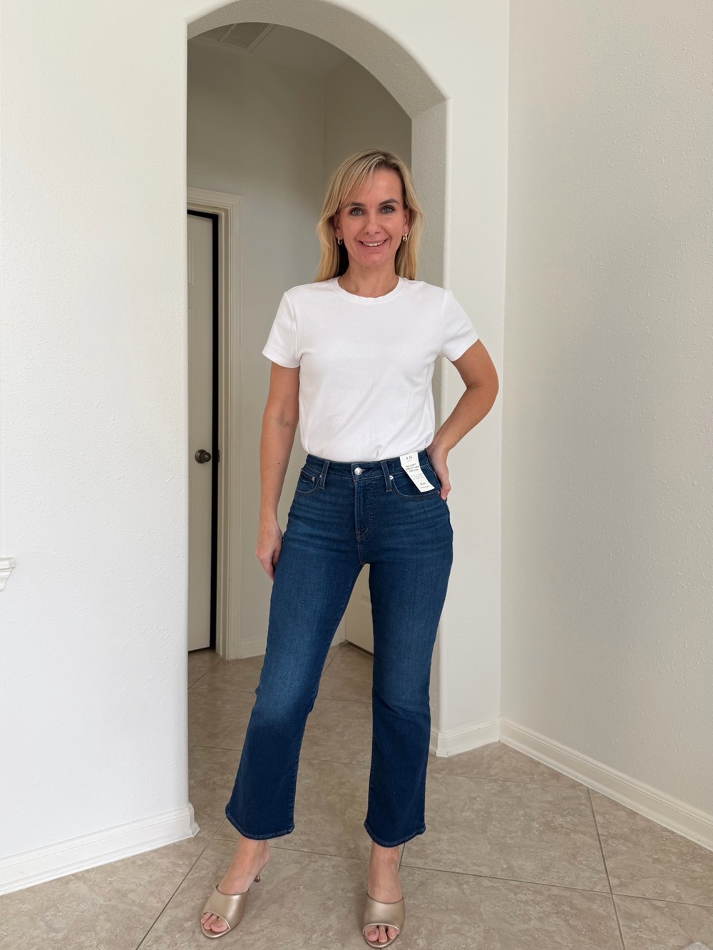 NWT Madewell Curvy Stretch Flare Crop Jeans Size 26
